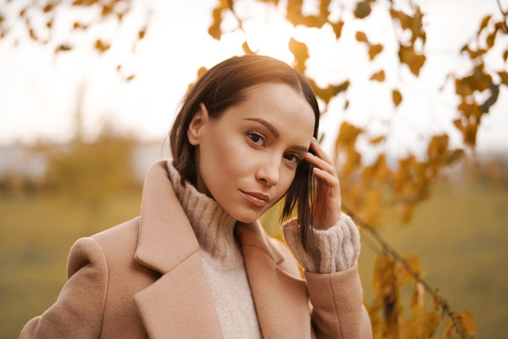 woman in fall clothing