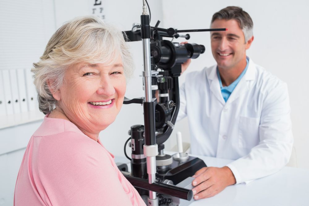 happy patient eye doctor