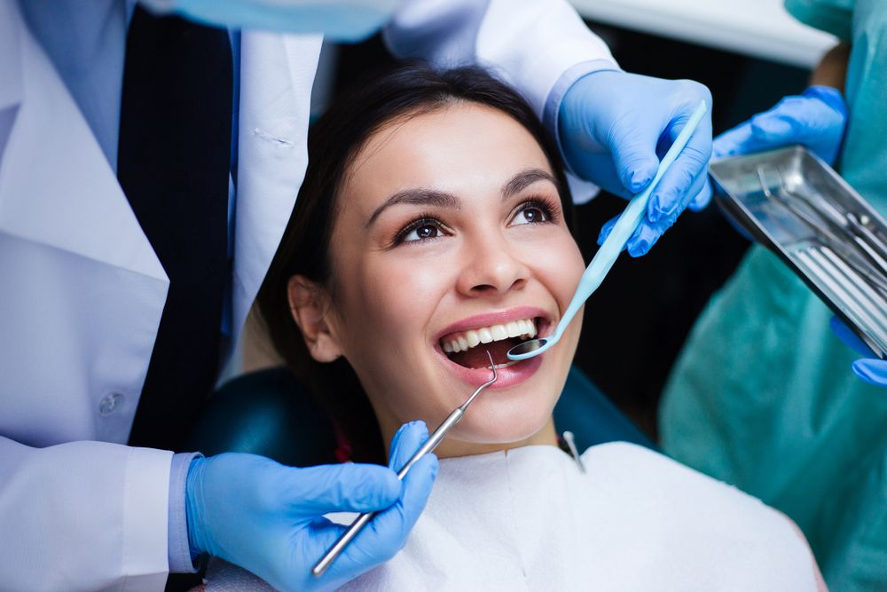 woman at the dentist