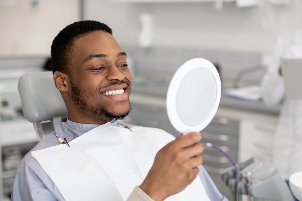 Patient Looking At Mirror