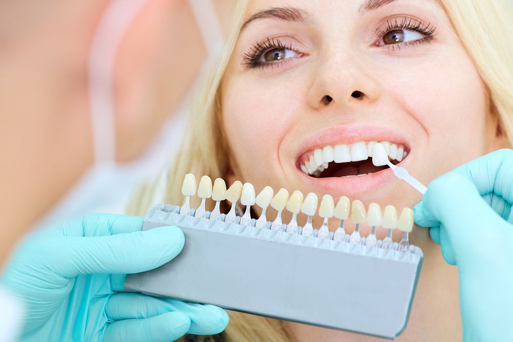 smiling patient at a dental clinic