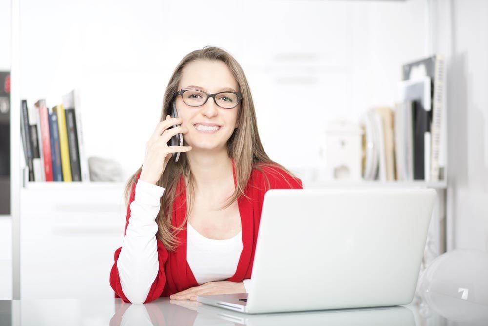 woman wearing glasses