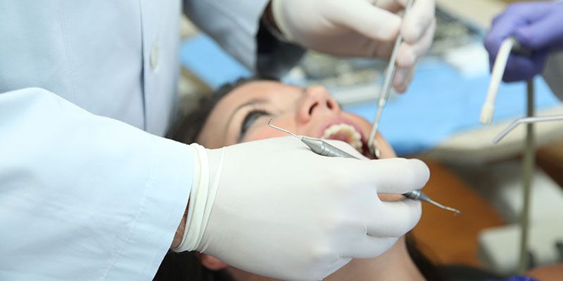 happy patient during a dental procedure