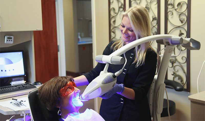 happy patient in a dental clinic