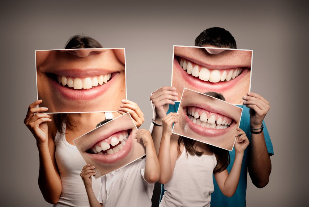 family at the dentist's office