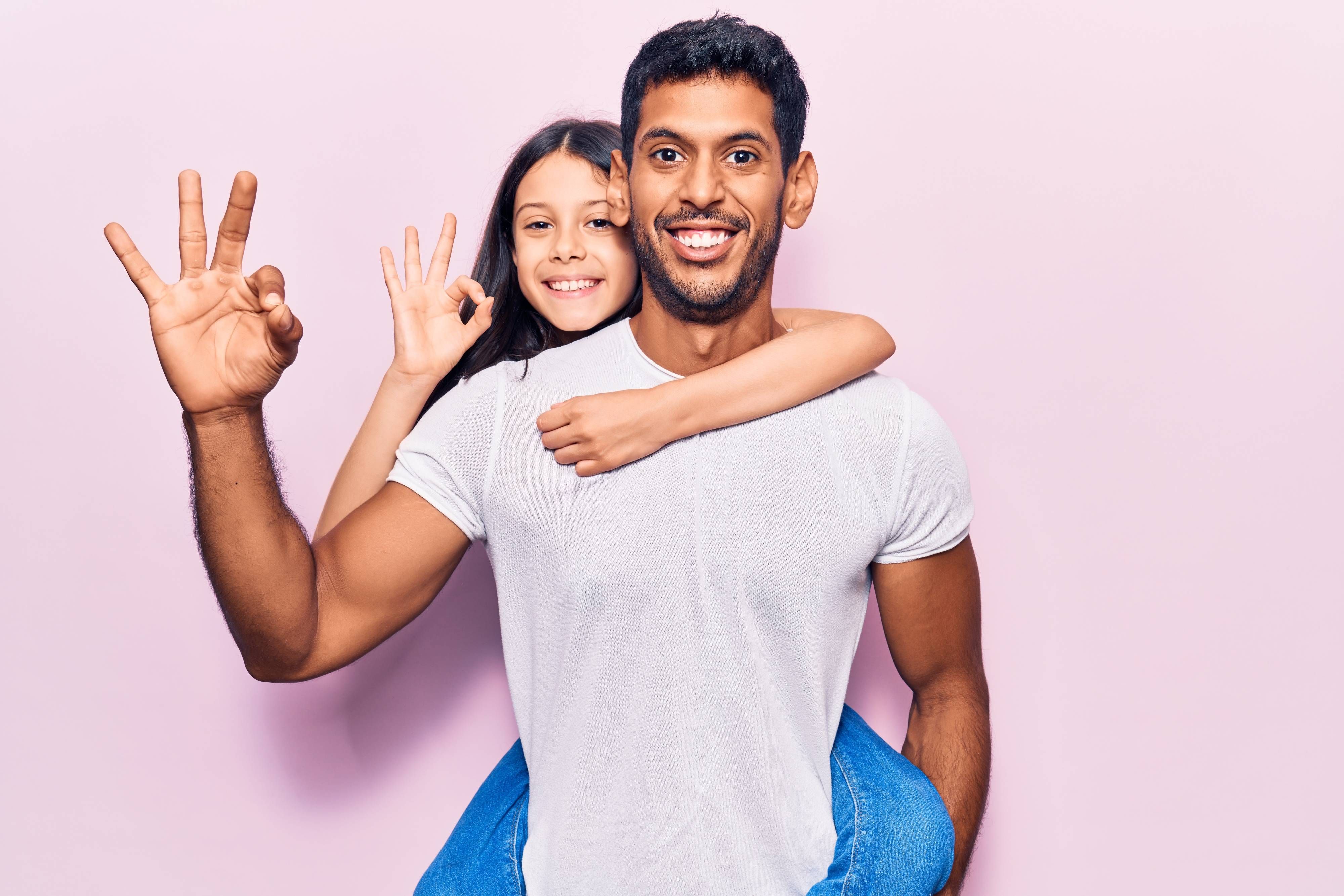 Smiling Kid and Dad