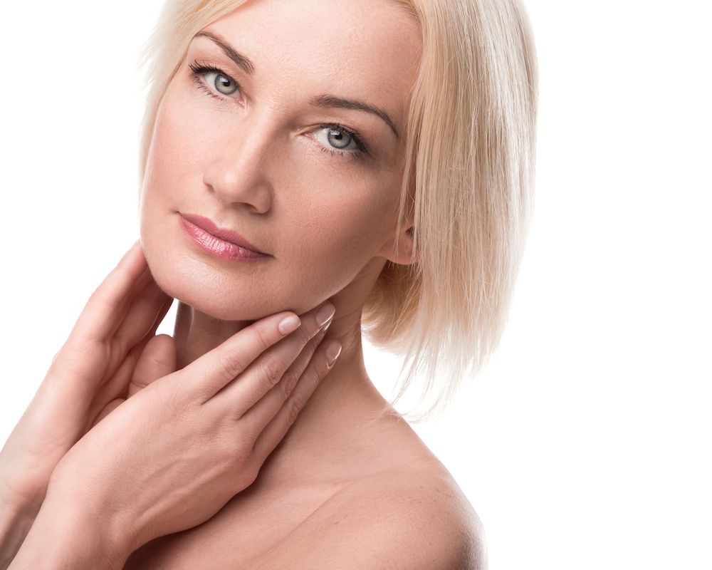 older white woman with blonde hair 