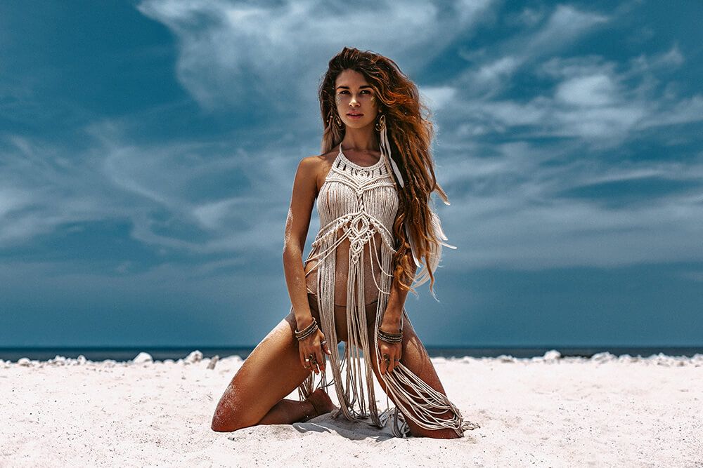 woman on beach