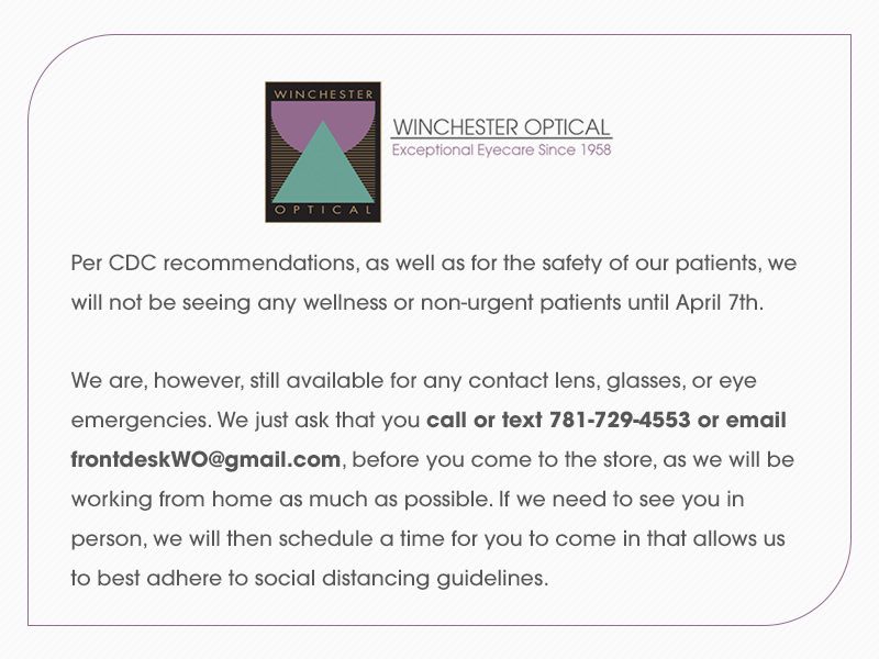 Eye Care Online Forms Winchester Optometrist Winchester Optical