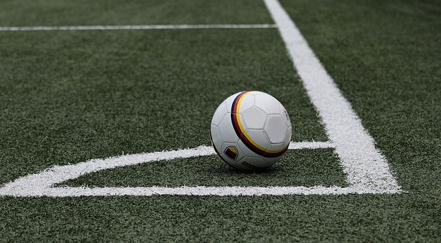 Soccer ball on field 