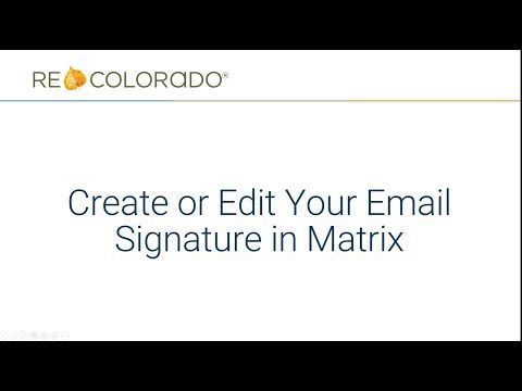 Matrix: Email Signature