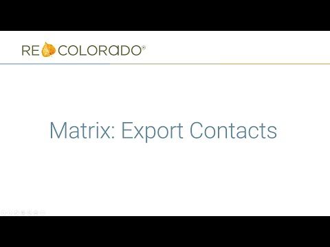 Matrix: Export Contacts