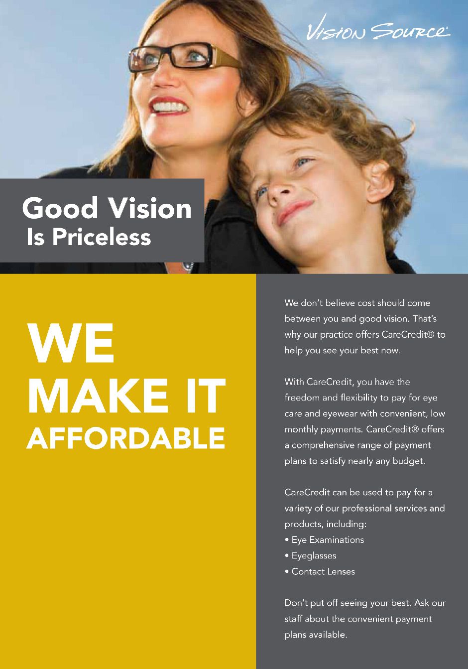 Financing Eye Care in Holly Springs NC Carolina Family Vision