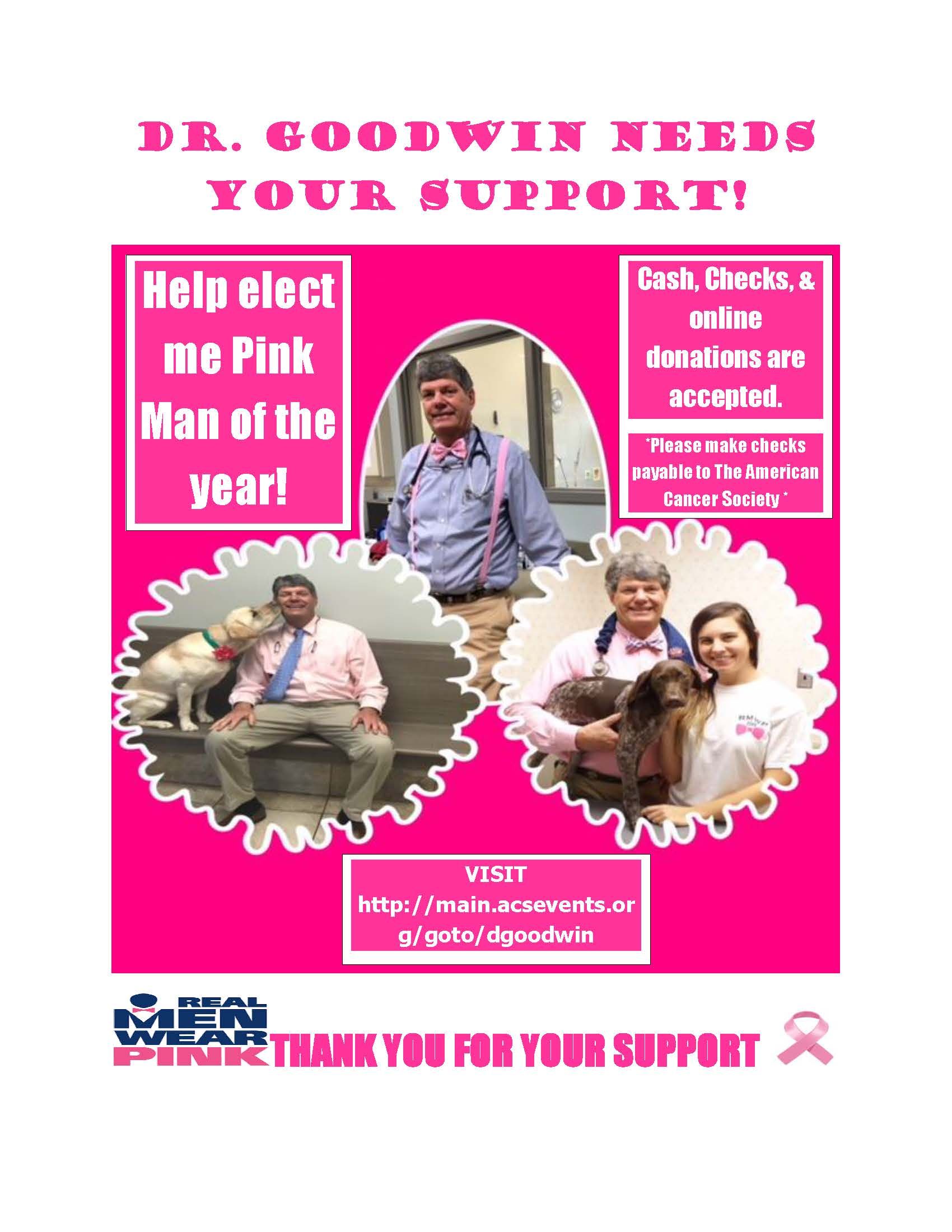 Dr. Donny Goodwin Supporting American Cancer Society