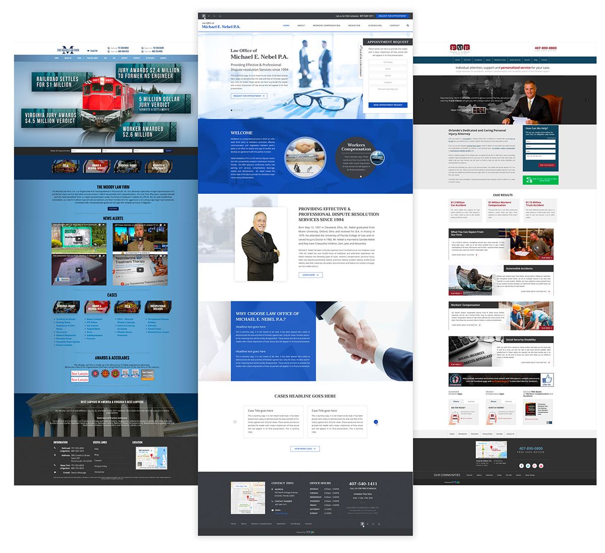 website designs for legal clients