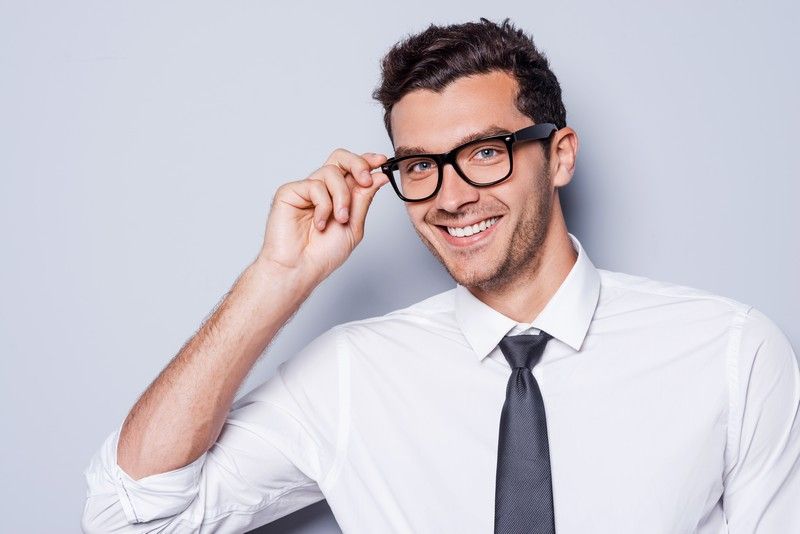 Male Model in Glasses