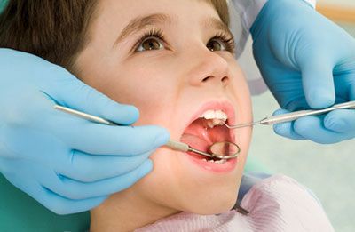 child in a dental clinic