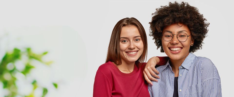 Two Women Smiling