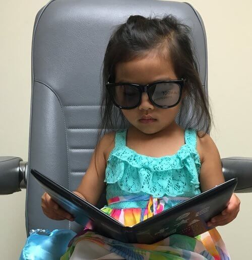 baby in an eye exam