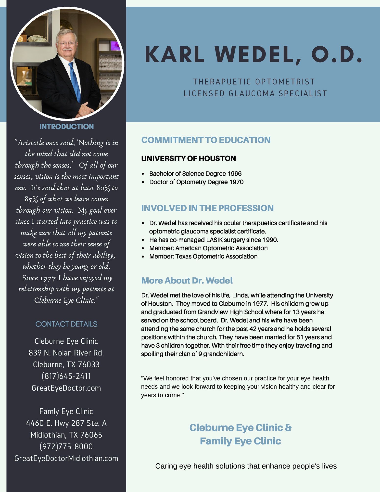 Dr. Karl Wedel