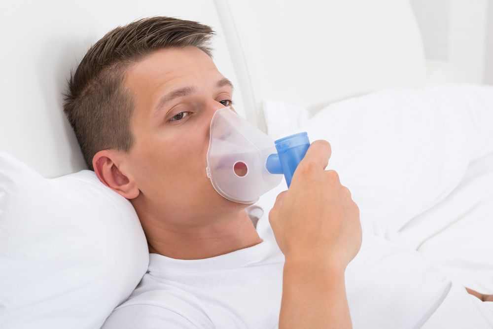 Patient sedated in bed