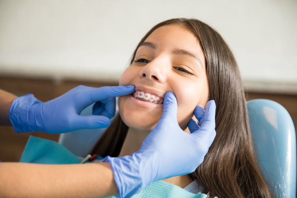 child with braces