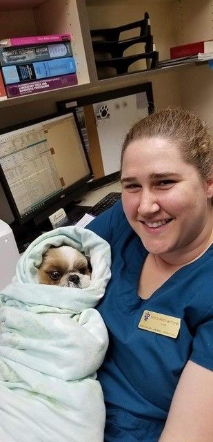woman with dog