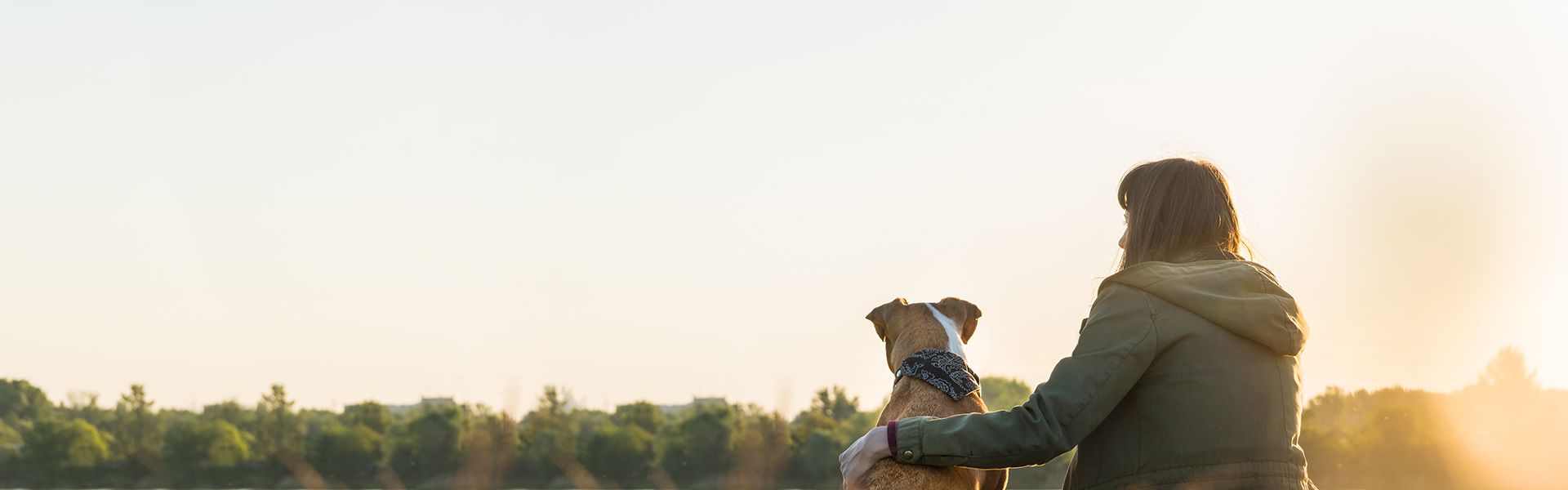 dog with lady 