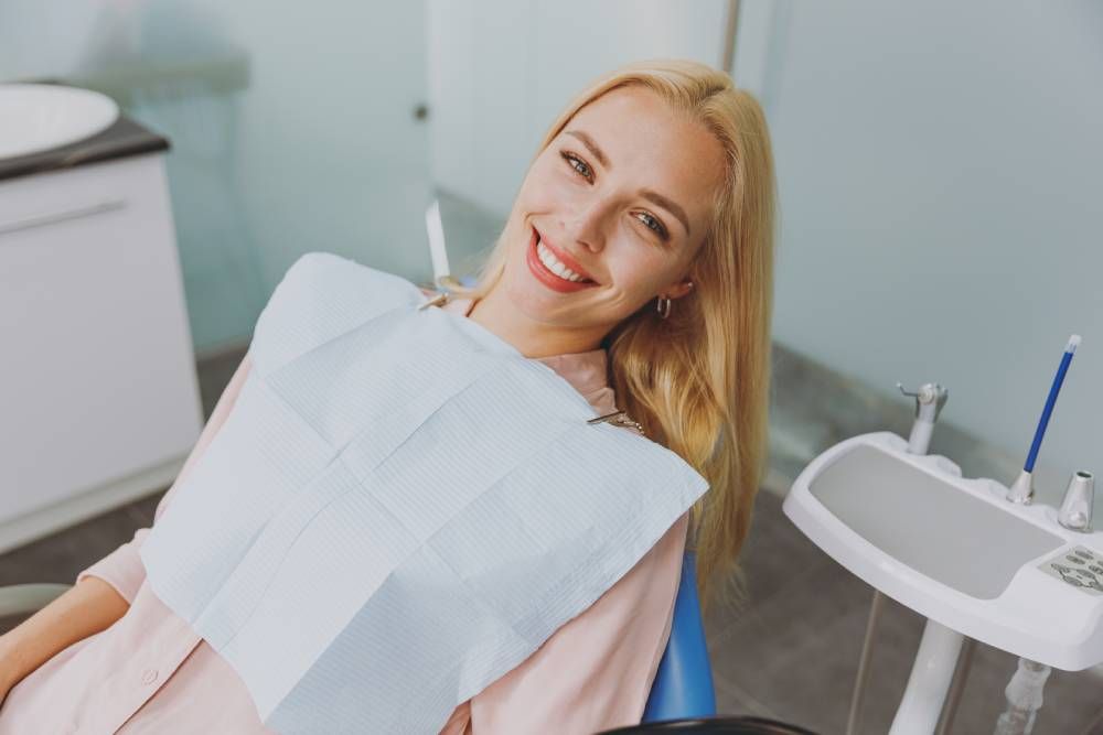 woman at dental exam