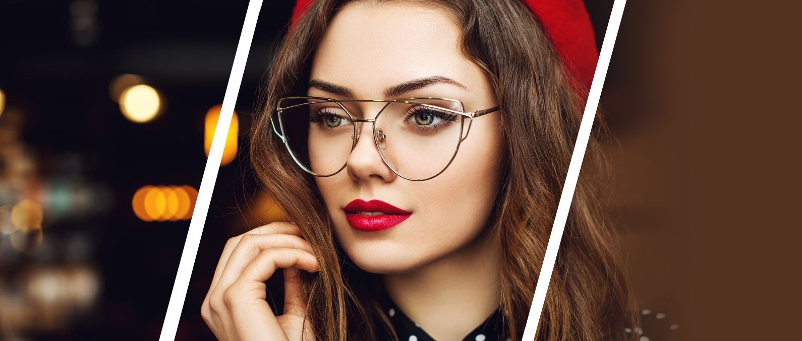 woman in specialty eyeglasses