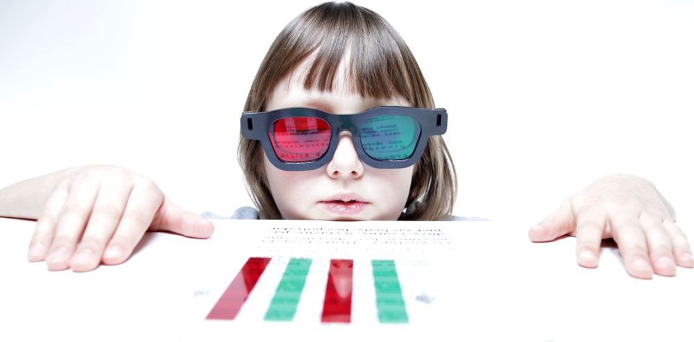 child in vision therapy