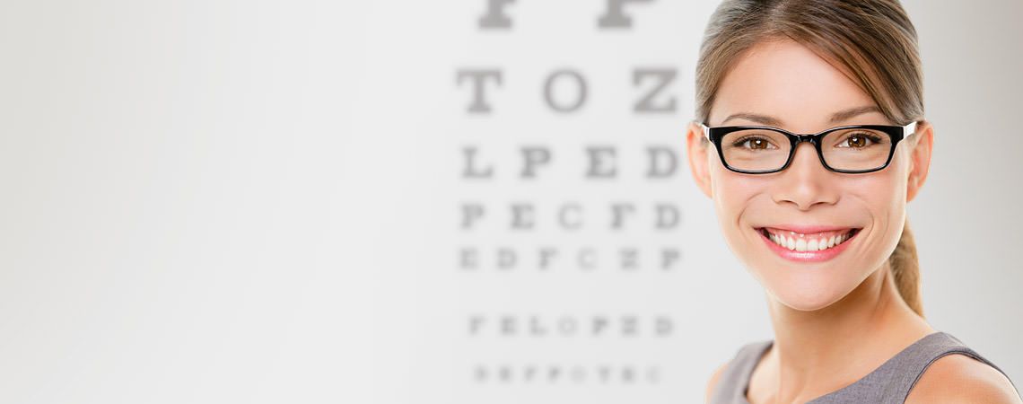 Girl with a great smile wearing glasses