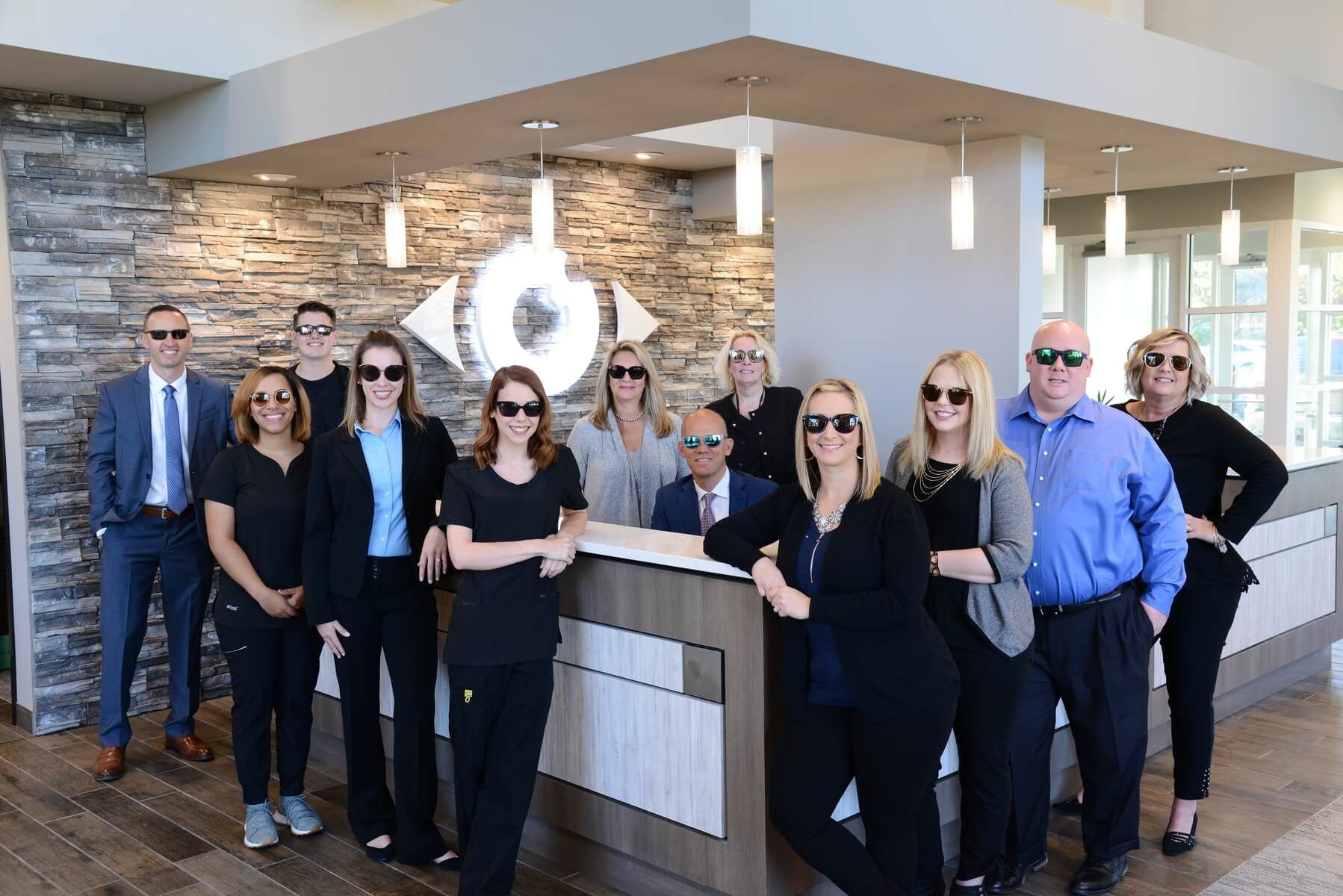 Team in sunglasses