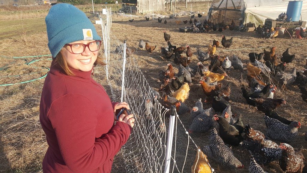 Katie looks ravishing in her ruby red Say-oh! acetate frame, handmade in Japan. Even the chickens are impressed with her sophisticated style!