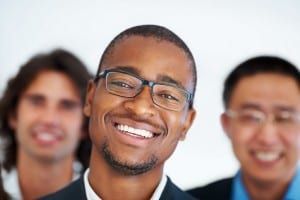 Black man with eyeglass