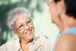 Old women smiling