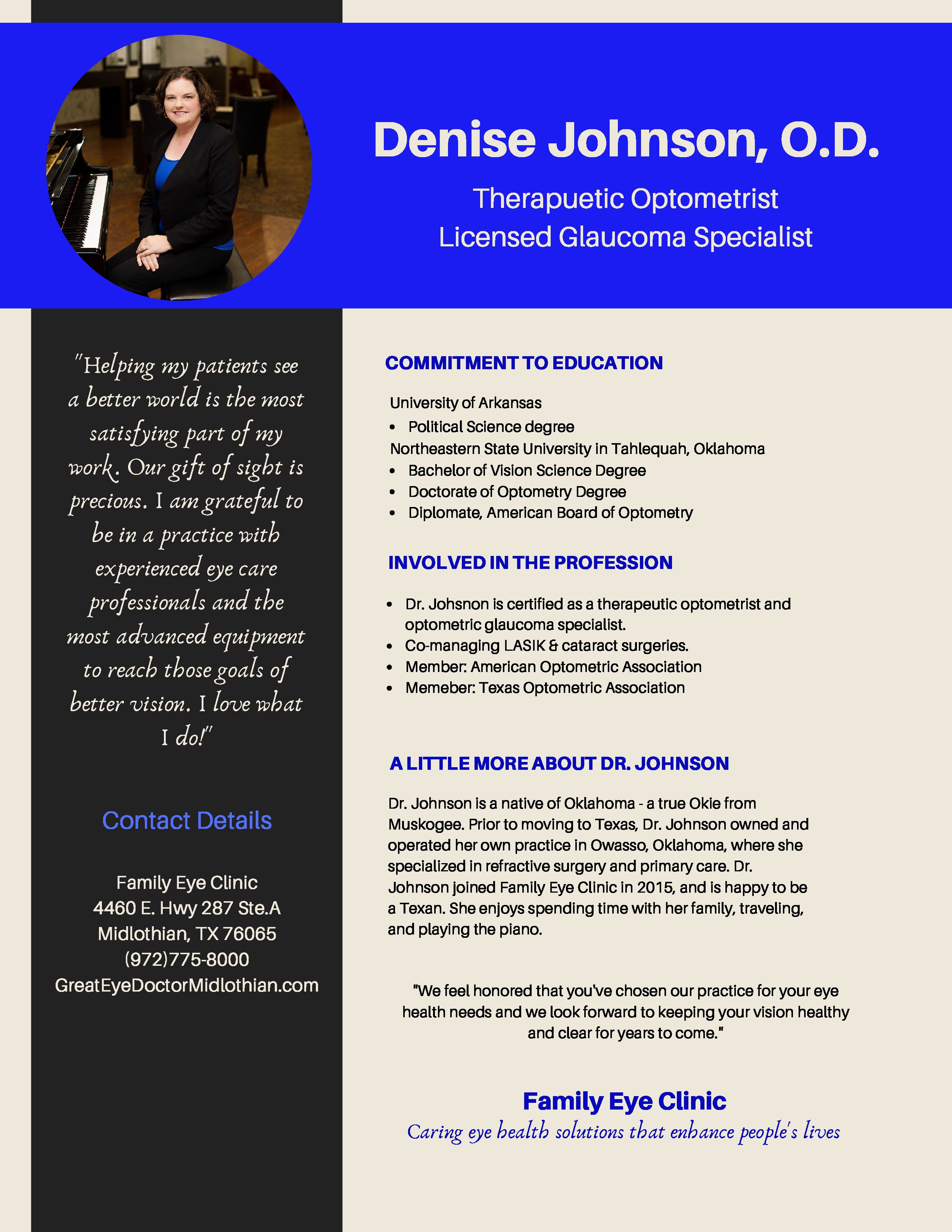 Dr. Denise Johnson, O.D. 
