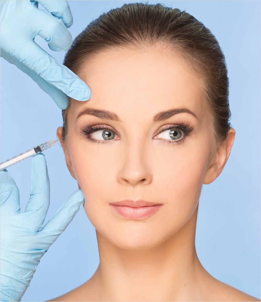 woman's face enhanced by a plastic surgeon