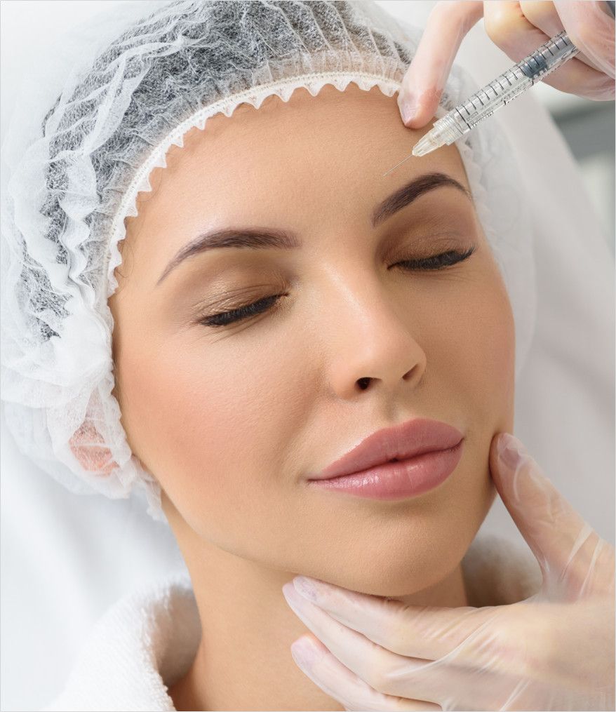 woman's face enhanced by a plastic surgeon
