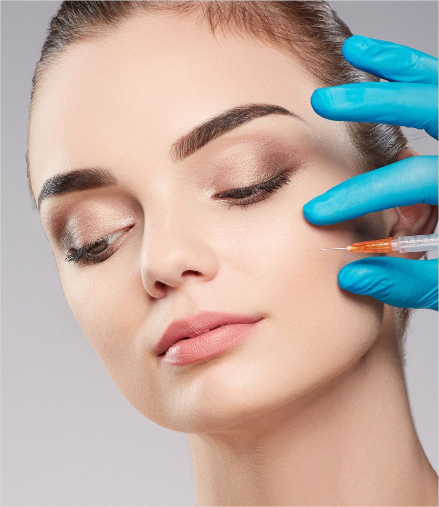 woman's face enhanced by plastic surgeon