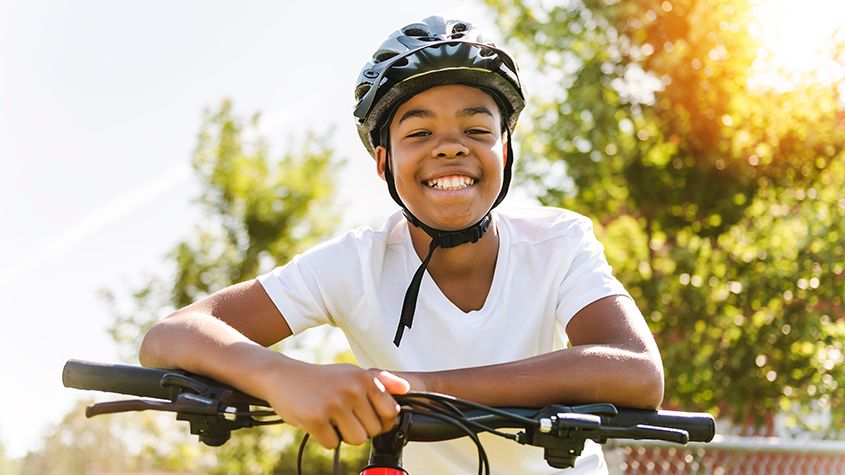 child on a bike