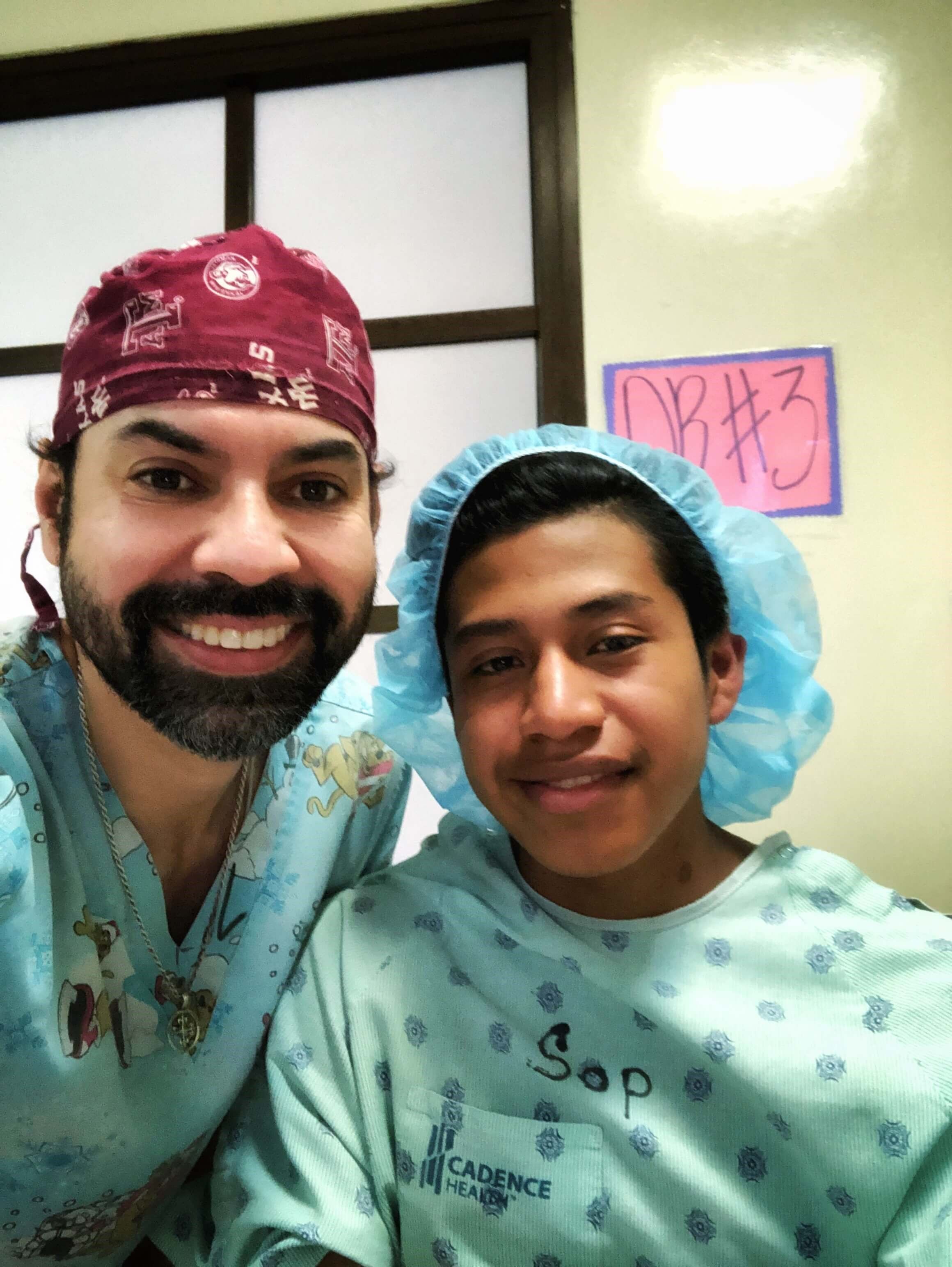 Dr. Mata and young patient