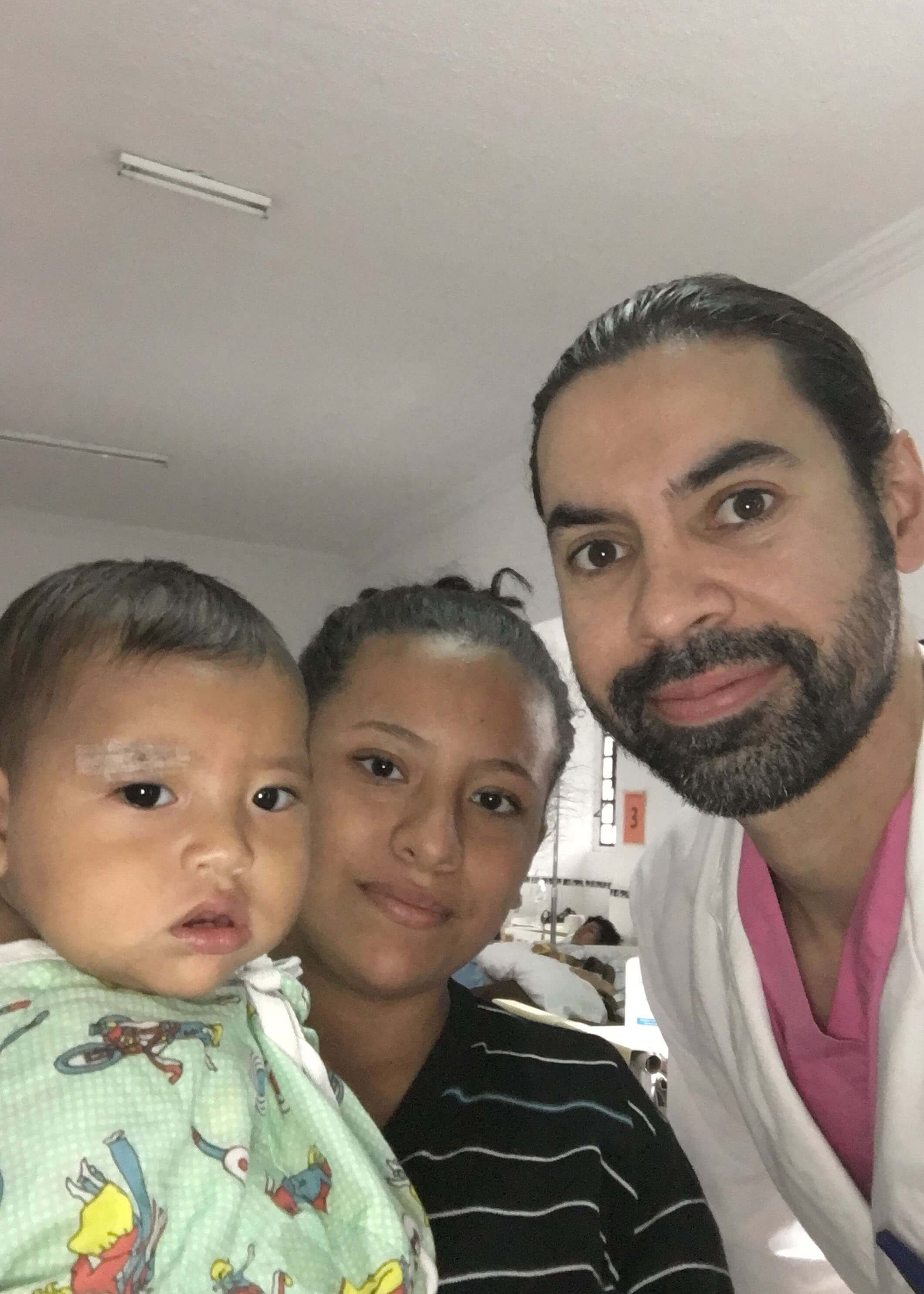 Dr. Mata doing volunteer work