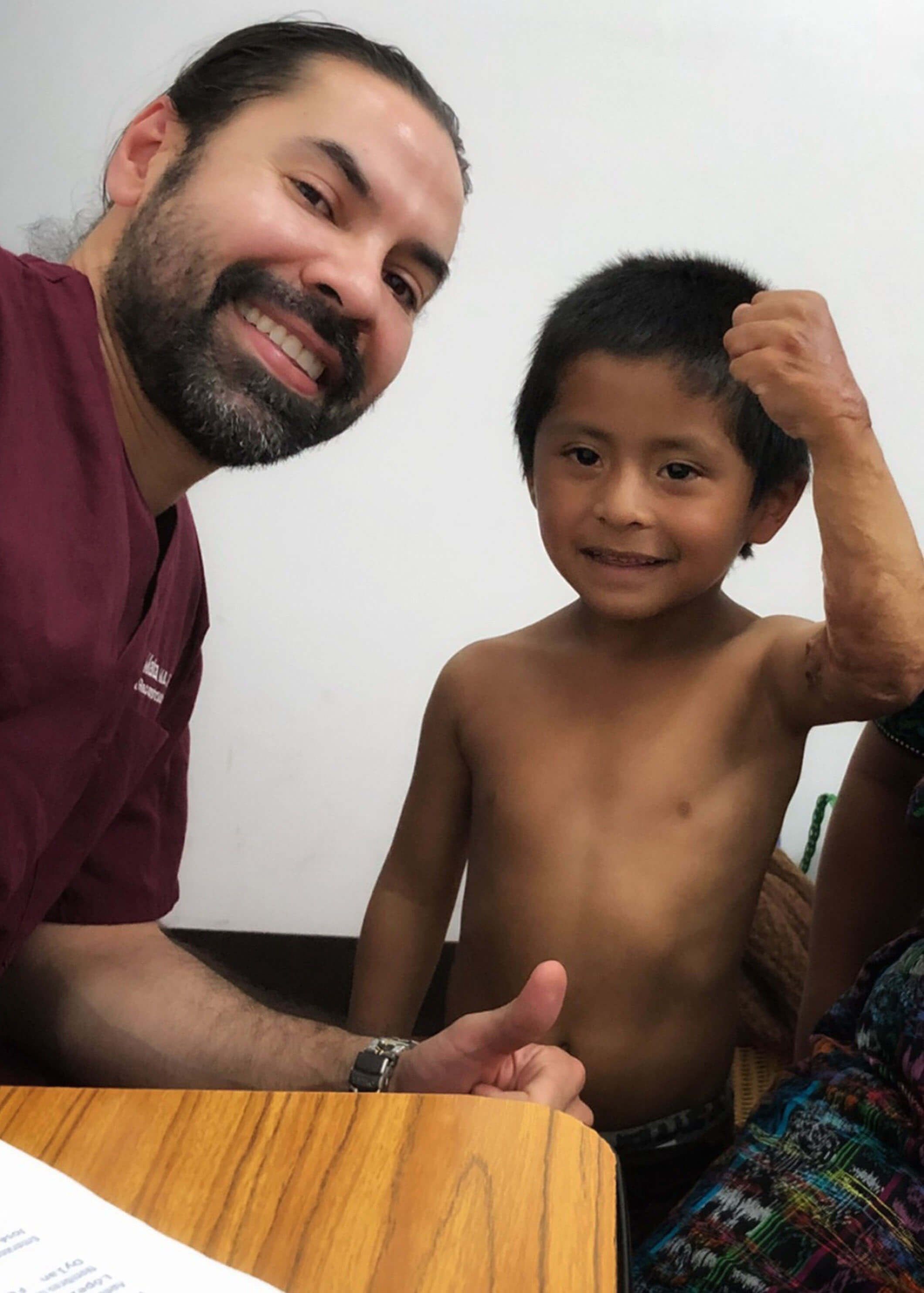 Dr. Mata with child patient