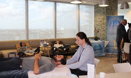 man getting adjusted