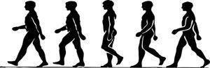 graphic of a man walking