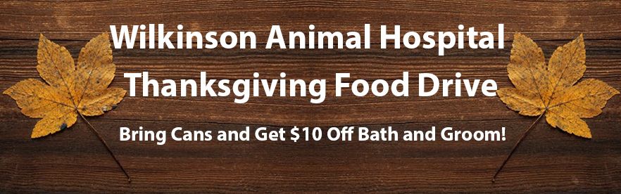 Bring cans to our food drive and get $10 off Bath & Groom