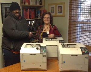 Dr. Jim Gill donates printers to Gastonia Boys and Girls Club