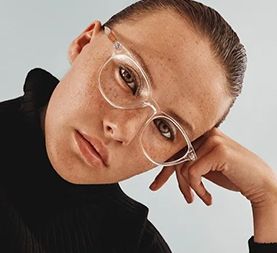 woman wearing prodesign denmark glasses 