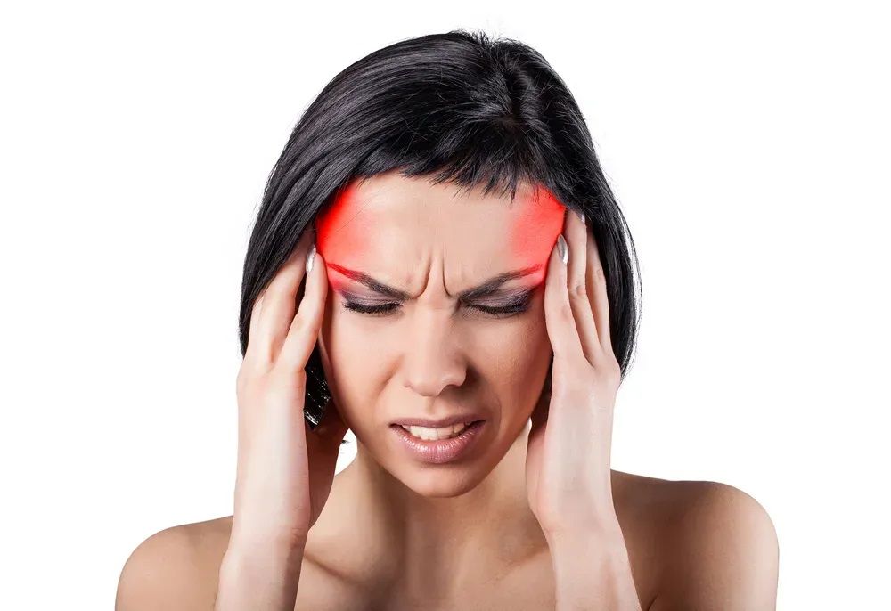 Woman with headache and migraine 